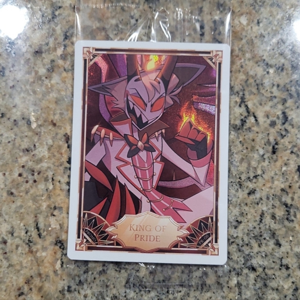 *SOLD OUT* Hazbin Hotel Lucifer King of Pride LE Holographic Promo Trading Card